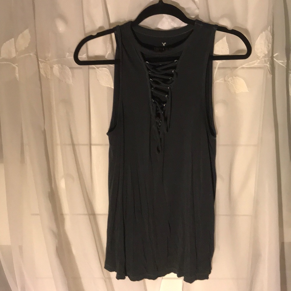 Lace up Loose Tank